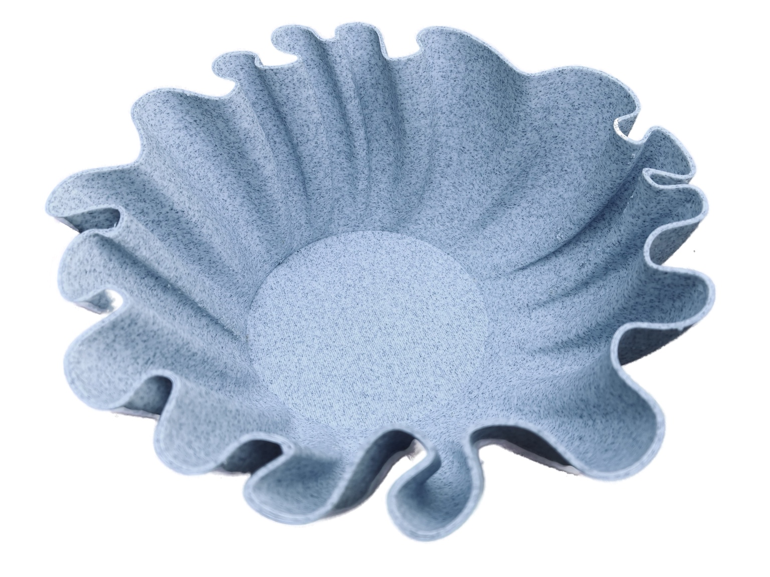 Sculpted decorative bowl with flowing edges