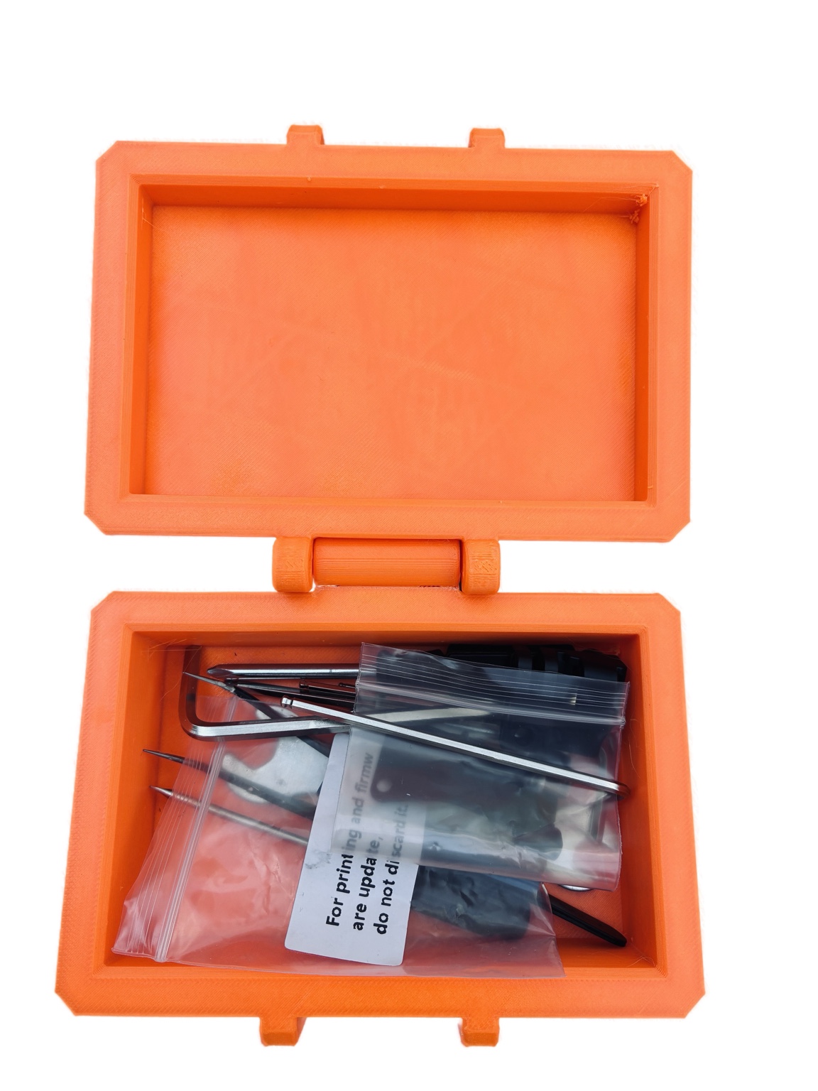 Custom hinged tool box for practical storage