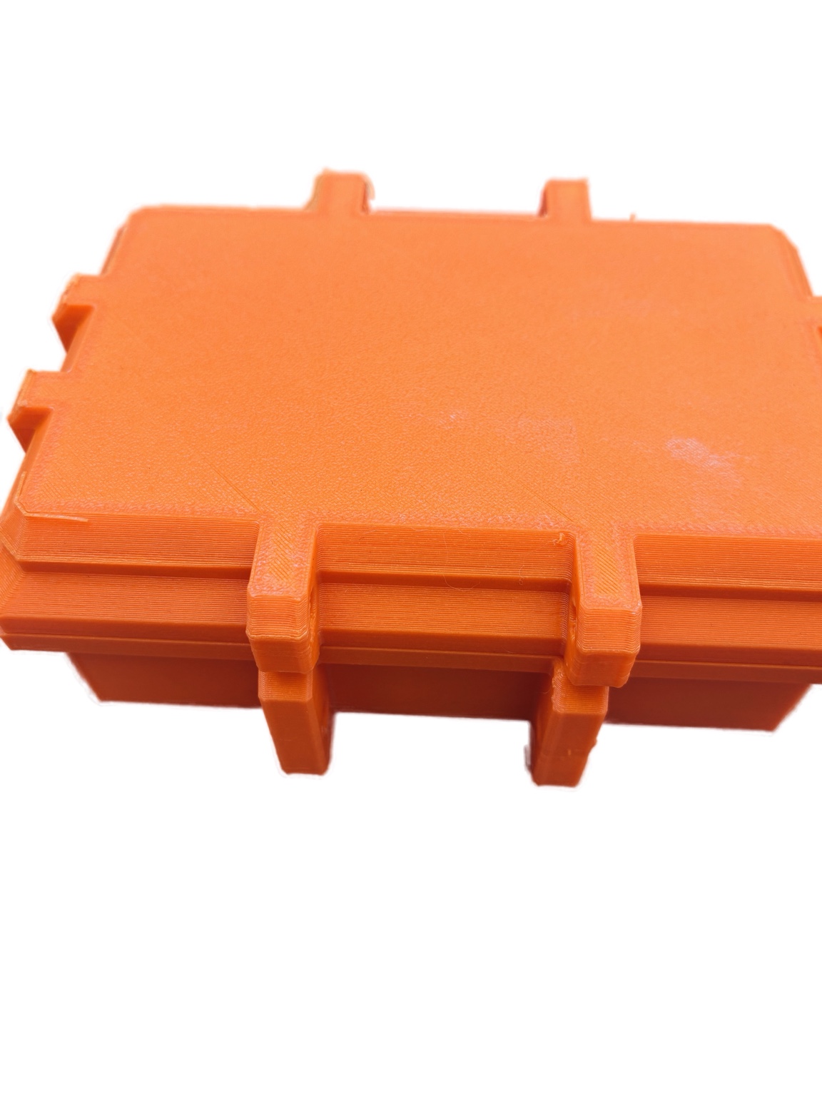 Snap-fit storage box with a clean finish